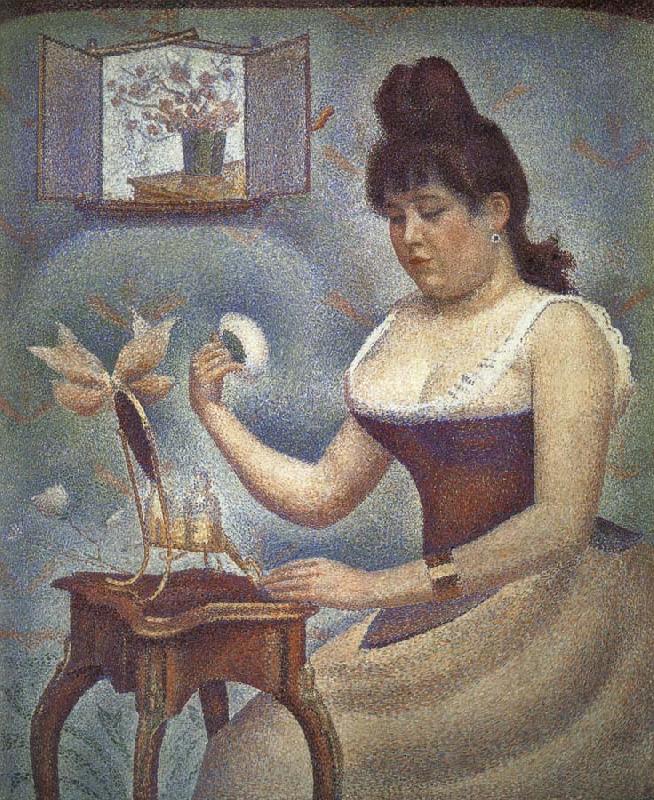 Georges Seurat Young Woman Powdering Herself oil painting image